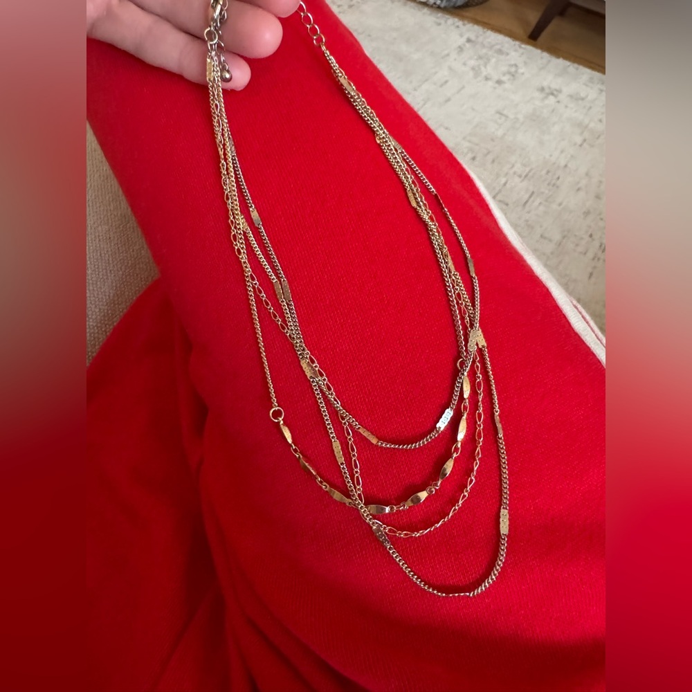 Gold 4 Layer Chain Necklace